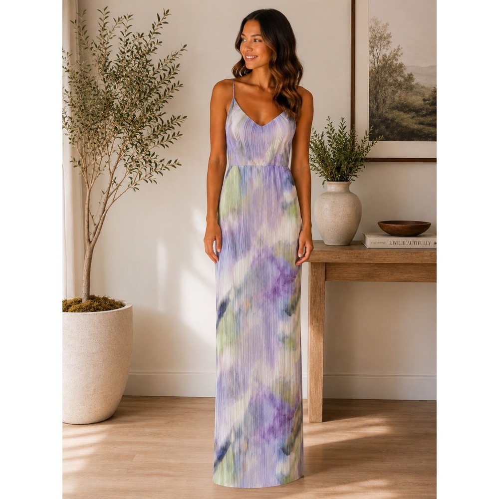 PrettyLittleThing Lavender Tie-Dye Maxi Dress